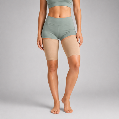 Ultra Thin Thigh Compression Sleeve for Discreet Support and Sports