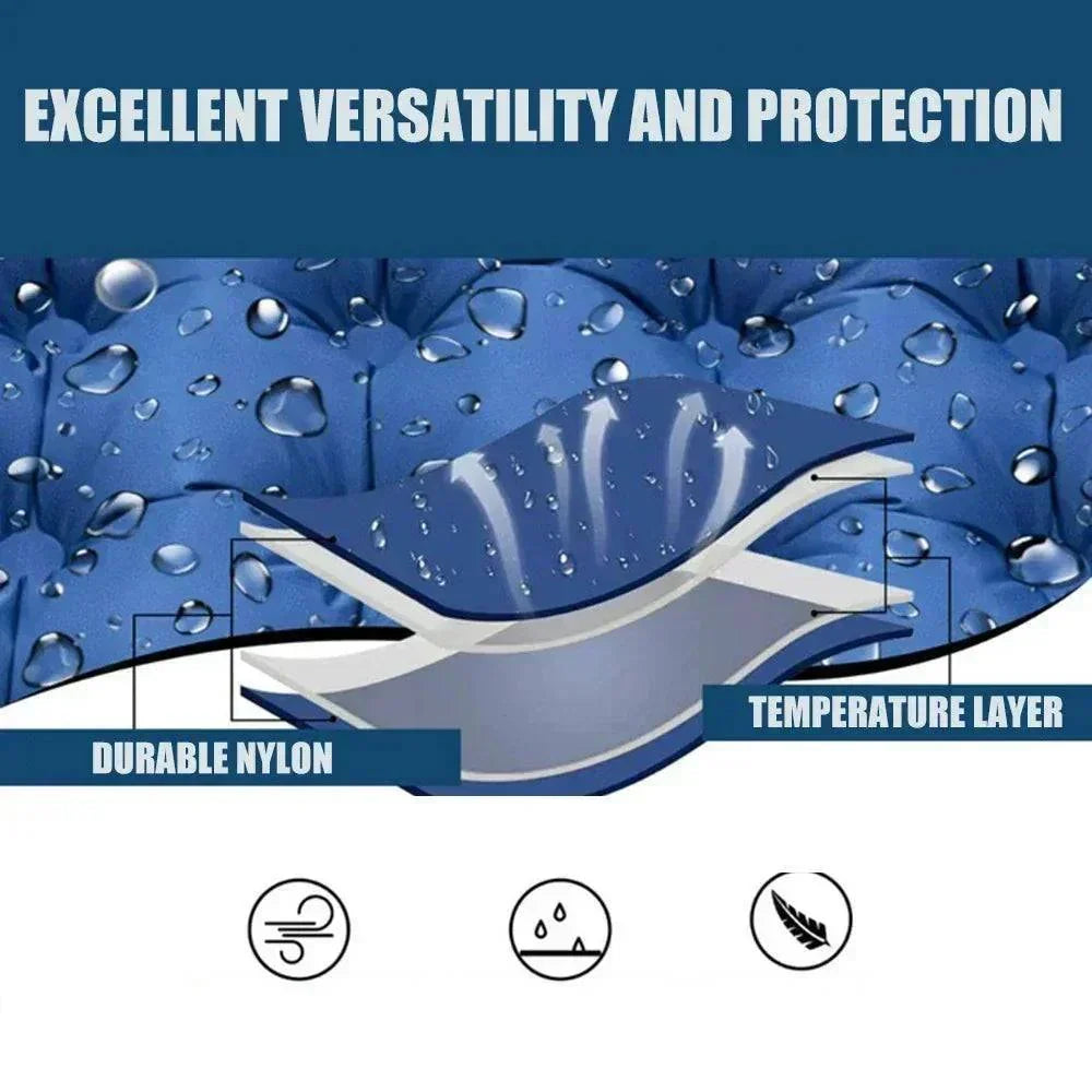 Ultralight Inflatable Camping Mattress with Built-In Foot Pump and Pillow