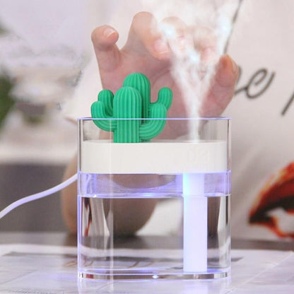Ultrasonic Essential Oil Diffuser with Cactus Design