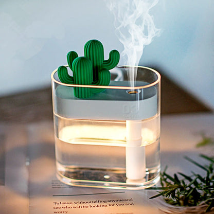 Ultrasonic Essential Oil Diffuser with Cactus Design