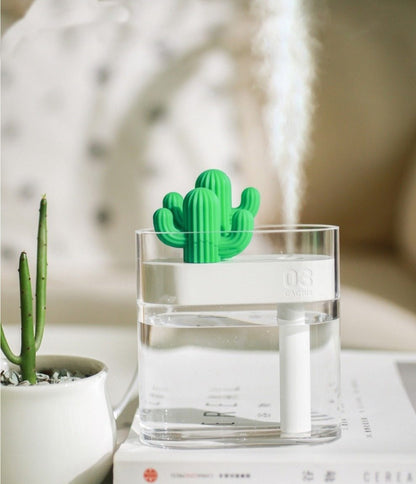 Ultrasonic Essential Oil Diffuser with Cactus Design