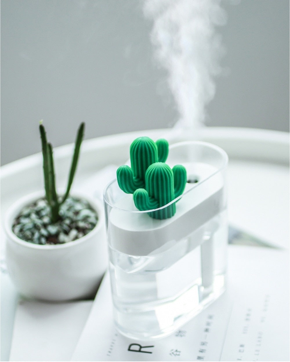 Ultrasonic Essential Oil Diffuser with Cactus Design