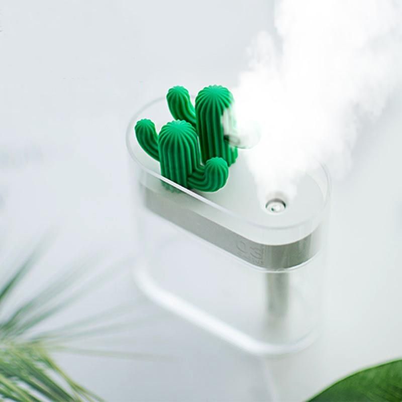 Ultrasonic Essential Oil Diffuser with Cactus Design