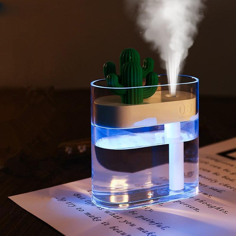 Ultrasonic Essential Oil Diffuser with Cactus Design
