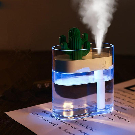 Ultrasonic Essential Oil Diffuser with Cactus Design