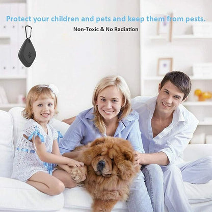 Ultrasonic Tick and Flea Protection Device for Pets with Rechargeable Battery
