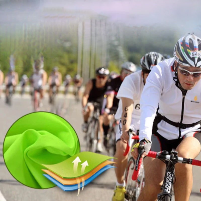 Unisex Cycling Windbreaker with Reflective Stripes and Waterproof Polyester Design
