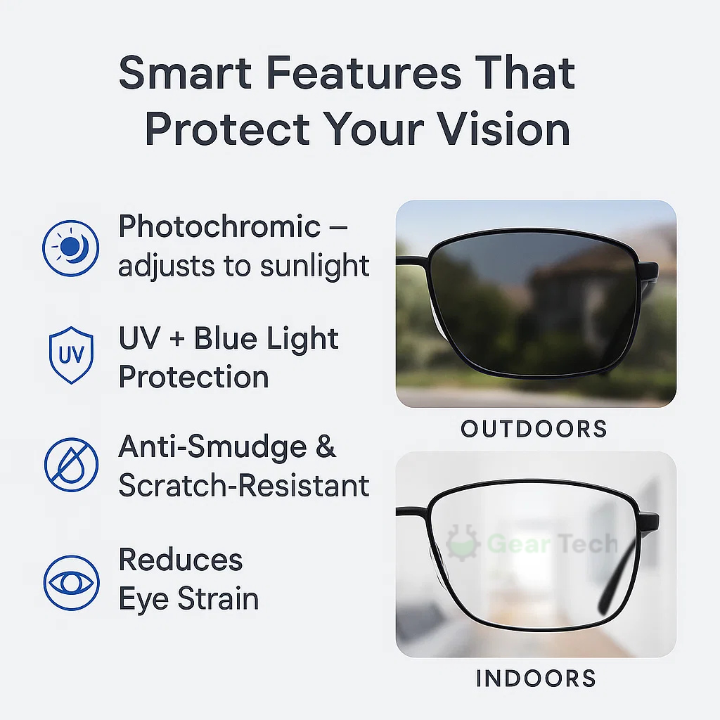 Unisex Progressive Multifocal Reading Glasses with Blue Light and Scratch-Resistant Lenses