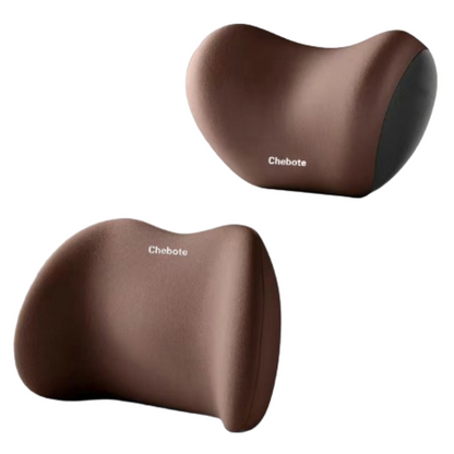 Car Seat Neck and Lumbar Support Set with Memory Foam Ergonomic Cushions