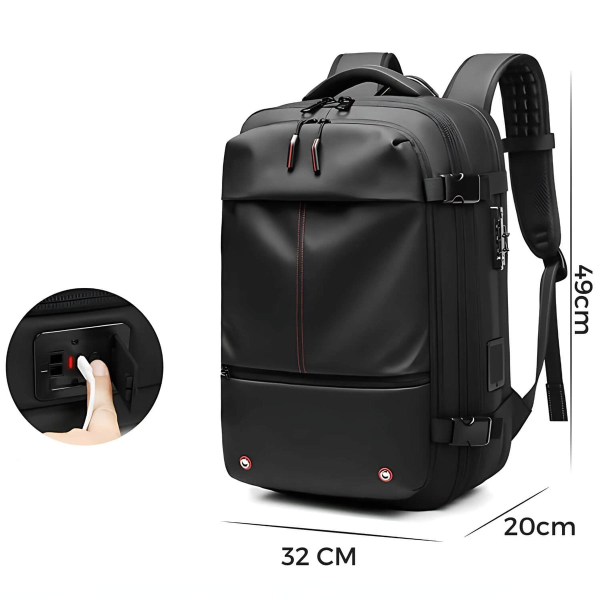 VacuPro Compression Travel Backpack with Built In Vacuum System