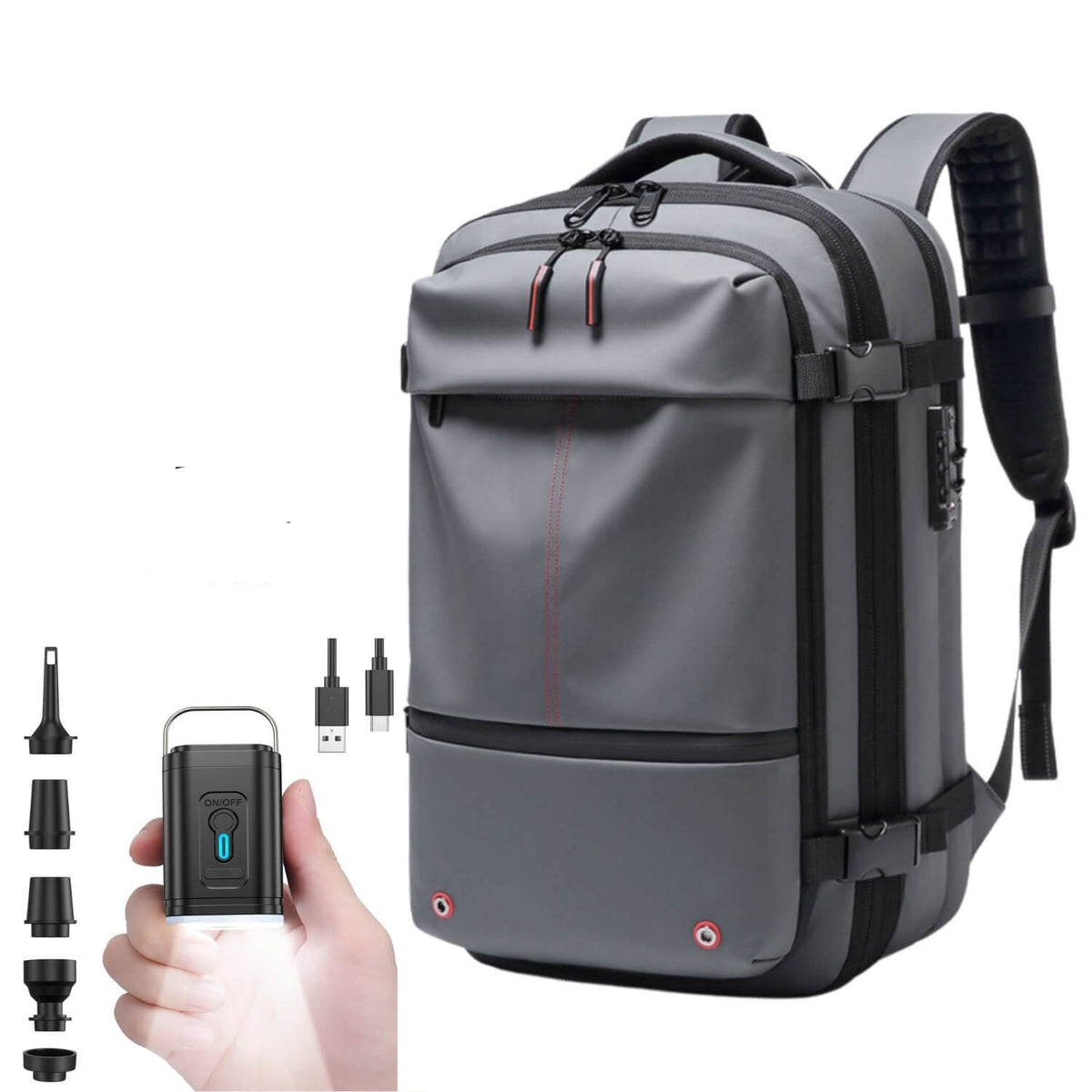 VacuPro Compression Travel Backpack with Built In Vacuum System