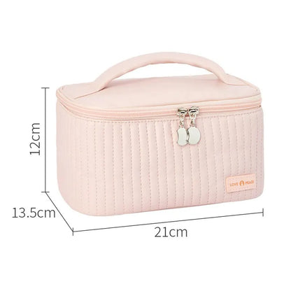 Vegan Leather Cosmetic Organiser with Multiple Compartments for Travel and Beauty Essentials