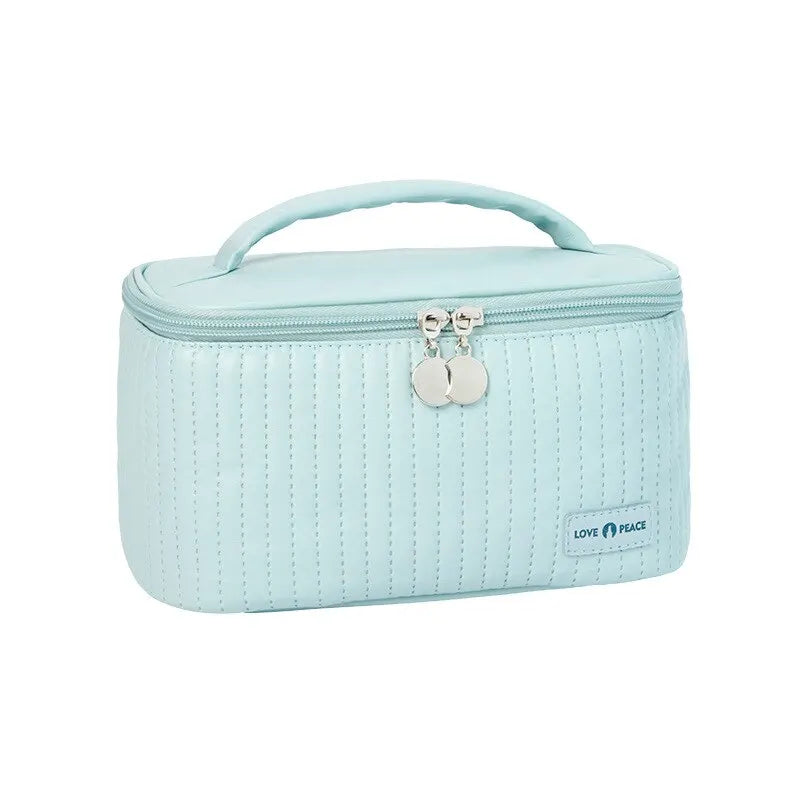 Vegan Leather Cosmetic Organiser with Multiple Compartments for Travel and Beauty Essentials