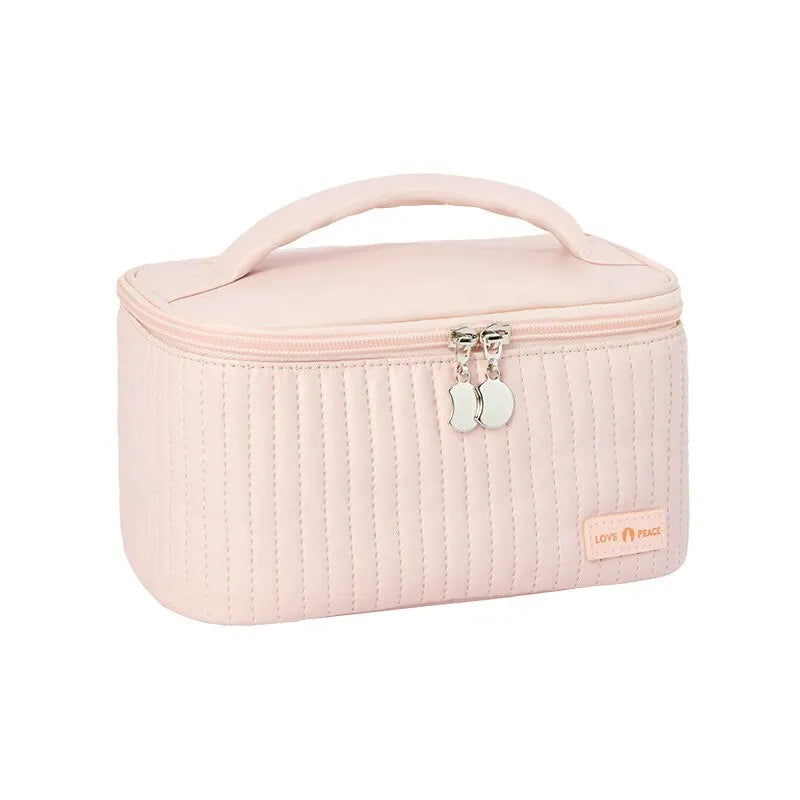 Vegan Leather Cosmetic Organiser with Multiple Compartments for Travel and Beauty Essentials