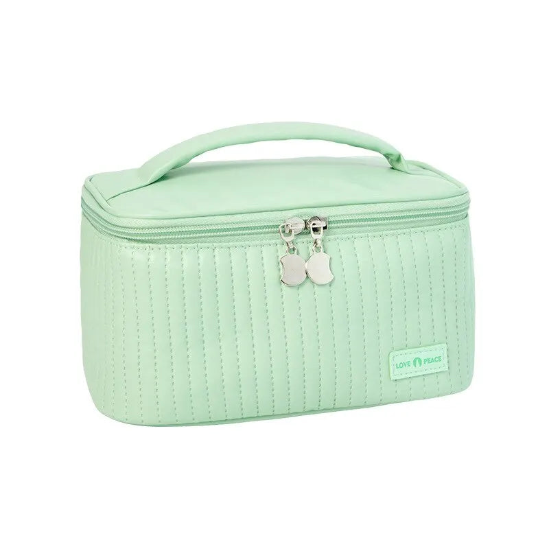 Vegan Leather Cosmetic Organiser with Multiple Compartments for Travel and Beauty Essentials