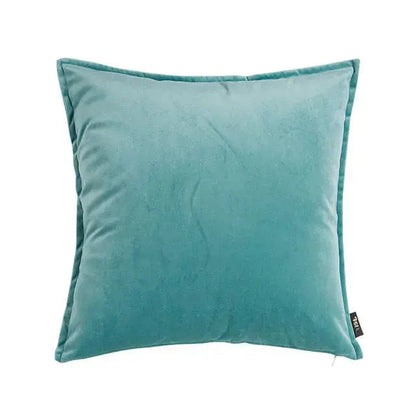 Velvet Cushion Cover with Flannel Trim and Hidden Zip