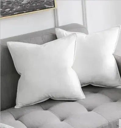 Velvet Cushion Cover with Flannel Trim and Hidden Zip