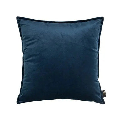 Velvet Cushion Cover with Flannel Trim and Hidden Zip