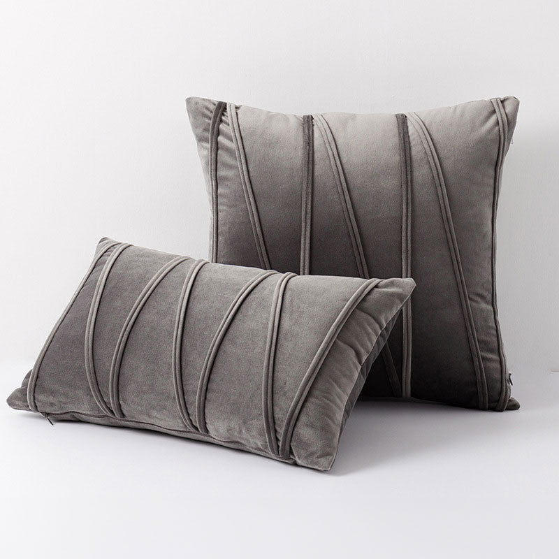 Velvet Cushion Covers with Elegant Design and Zip Closure