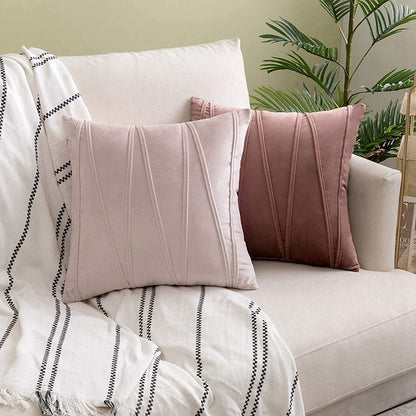 Velvet Cushion Covers with Elegant Design and Zip Closure