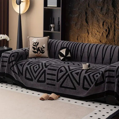 Velvet Microfibre Sofa Cover – Stretch Fit with Anti-Slip Design