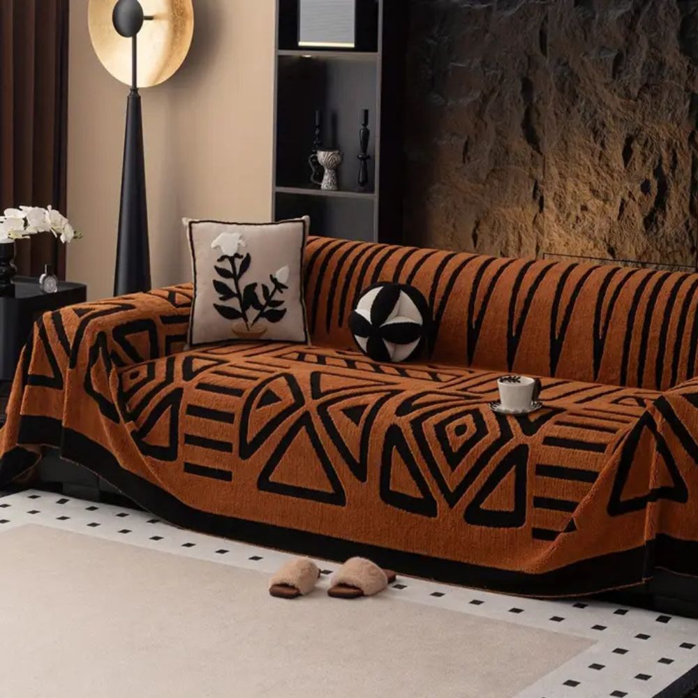 Velvet Microfibre Sofa Cover – Stretch Fit with Anti-Slip Design