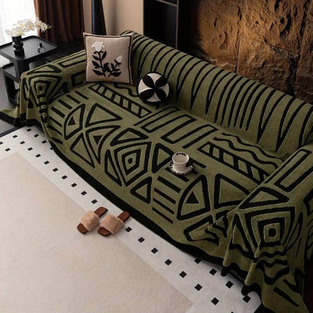 Velvet Microfibre Sofa Cover – Stretch Fit with Anti-Slip Design