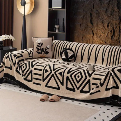 Velvet Microfibre Sofa Cover – Stretch Fit with Anti-Slip Design