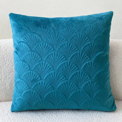 Velvet Shell Cushion Cover with Elegant Coastal-Inspired Design