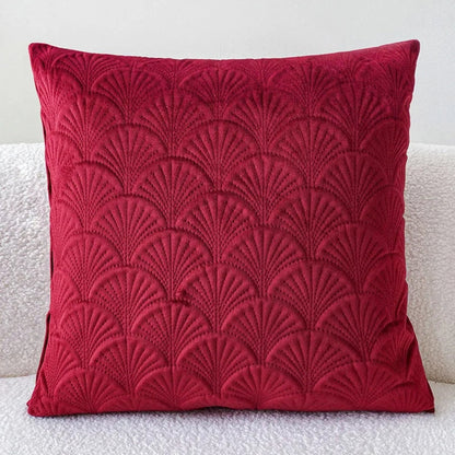 Velvet Shell Cushion Cover with Elegant Coastal-Inspired Design