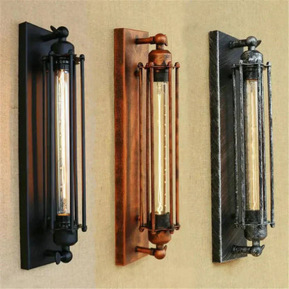Vintage Matte Black LED Wall Light
