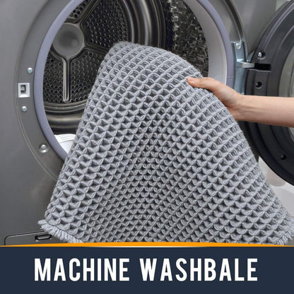 Waffle Texture Bath Mat with Soft Feel and High Water Absorption
