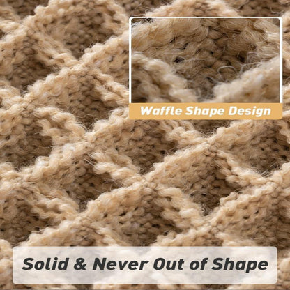 Waffle Texture Bath Mat with Soft Feel and High Water Absorption