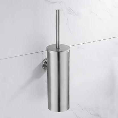 Wall-Mounted Stainless Steel Toilet Brush Holder for Modern Bathrooms