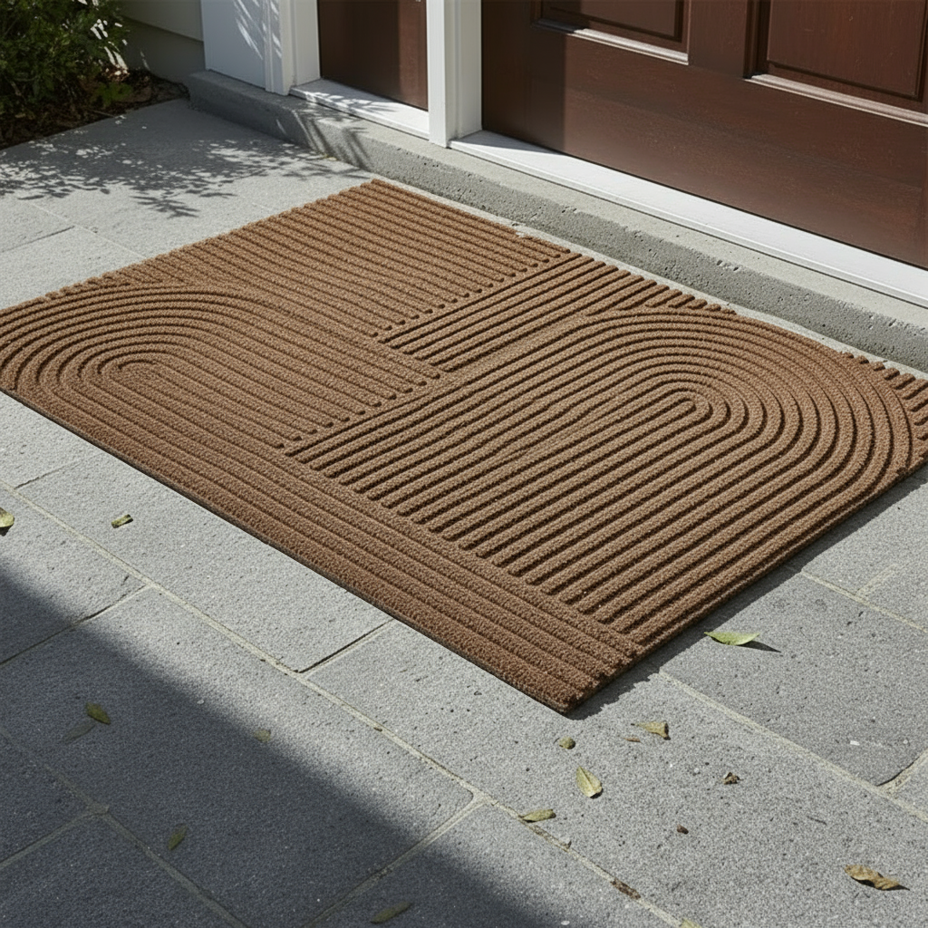 Water-Absorbing Door Mat with Non-Slip Rubber Backing for Indoor and Outdoor Use
