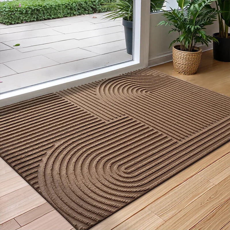 Water-Absorbing Door Mat with Non-Slip Rubber Backing for Indoor and Outdoor Use