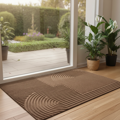 Water-Absorbing Door Mat with Non-Slip Rubber Backing for Indoor and Outdoor Use