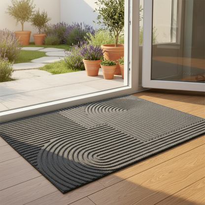 Water-Absorbing Door Mat with Non-Slip Rubber Backing for Indoor and Outdoor Use