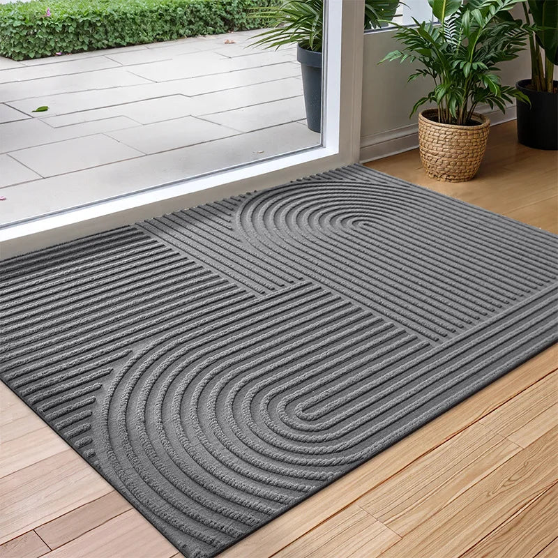 Water-Absorbing Door Mat with Non-Slip Rubber Backing for Indoor and Outdoor Use