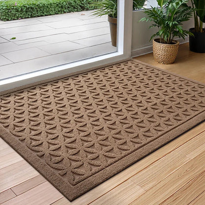 Water-Absorbing Door Mat with Non-Slip Rubber Backing for Indoor and Outdoor Use