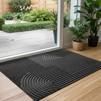 Water-Absorbing Door Mat with Non-Slip Rubber Backing for Indoor and Outdoor Use