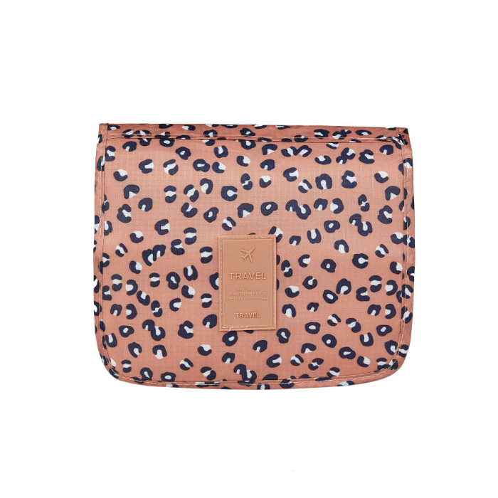 Water-Repellent Travel Cosmetic and Toiletry Bag with Hanging Hook