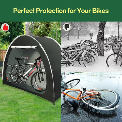 Waterproof Bike Storage Tent for 2 Adult Bikes with Oxford Fabric and Zipper Closure