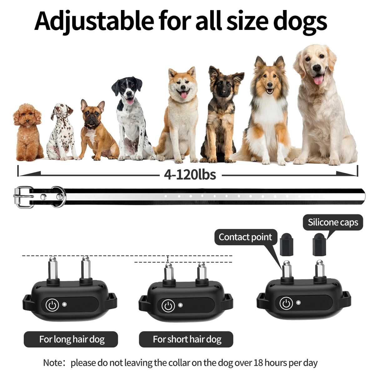 Waterproof Remote Dog Training Collar with Beep, Vibration and Shock Modes