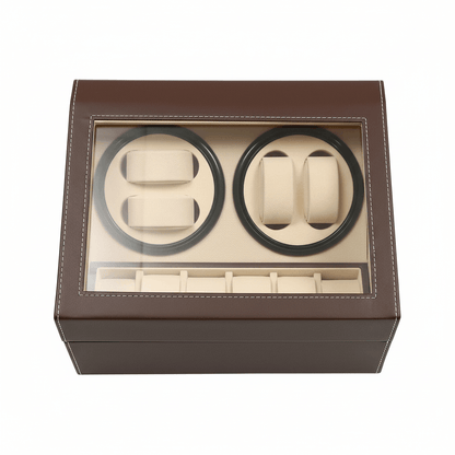 Werlona – Automatic Watch Winder Display Box with 4 Winding Slots and 6 Storage Slots
