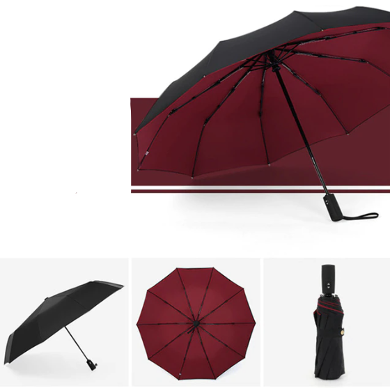 Windproof Storm Umbrella with Compact One-Handed Design