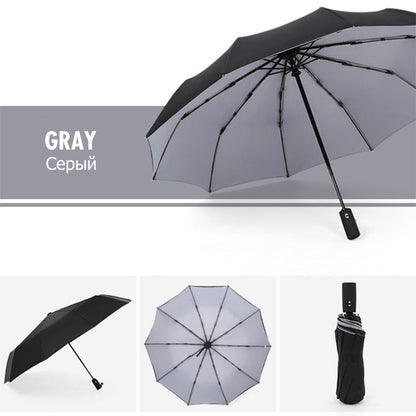 Windproof Storm Umbrella with Compact One-Handed Design