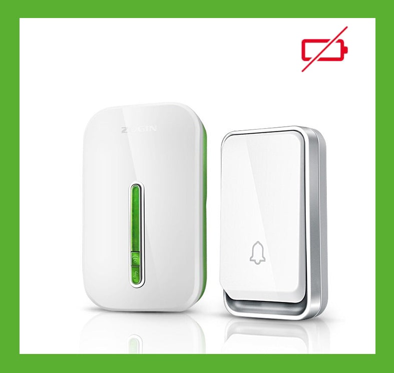 Wireless Battery-Free Doorbell with IP44 Weather Resistance