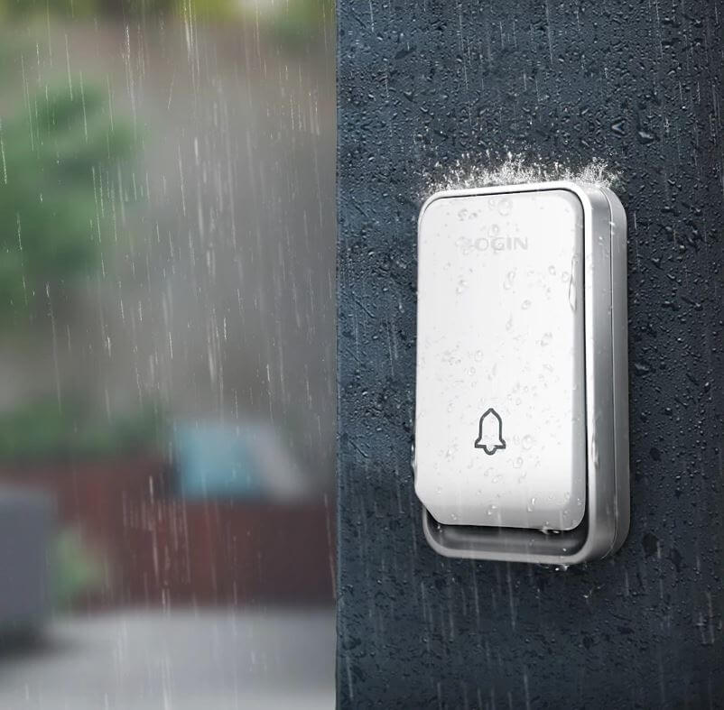 Wireless Battery-Free Doorbell with IP44 Weather Resistance