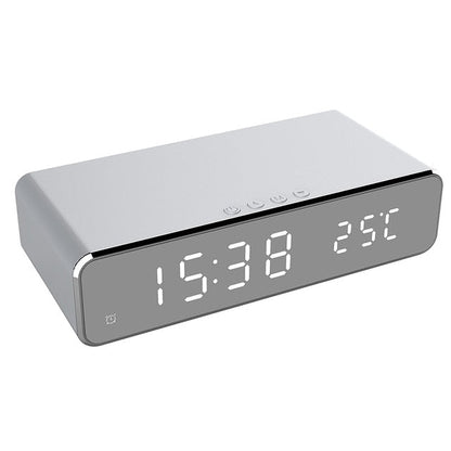 Wireless Charging Alarm Clock with Modern Compact Design